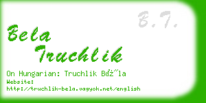 bela truchlik business card